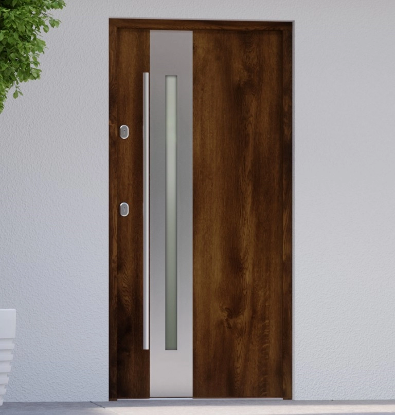 Drzwi Gerda z ciemnego drewna